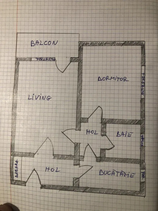Apartament cu 2 camere, 49 mp, decomandat, etaj intermediar, Zona Calvaria