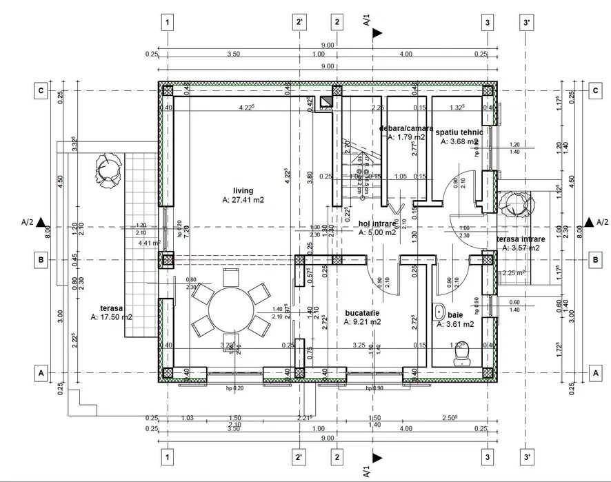 Casa individuala la cheie, 108 mp plus 405 mp teren, garaj, Zona Voronet
