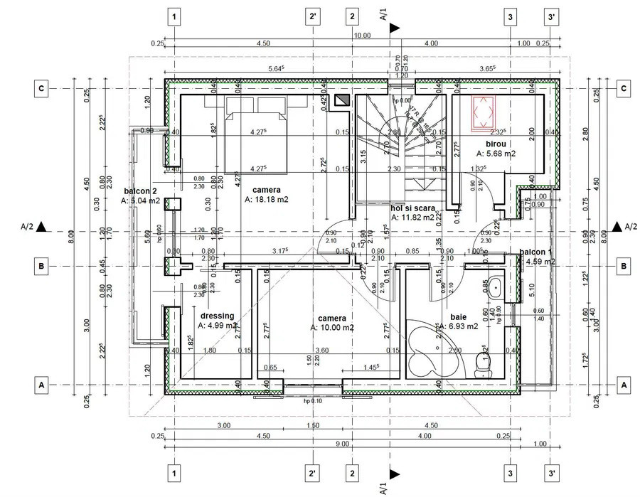Casa individuala la cheie, 108 mp plus 405 mp teren, garaj, Zona Voronet