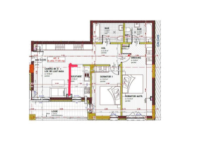 Apartament de 78mp utili(4 camere,2 băi, terasă)bloc nou,parter înalt 