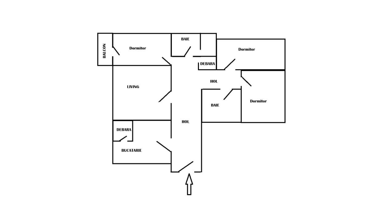 Apartament cu 4 camere decomandate, 84mp, zona Calea Floresti