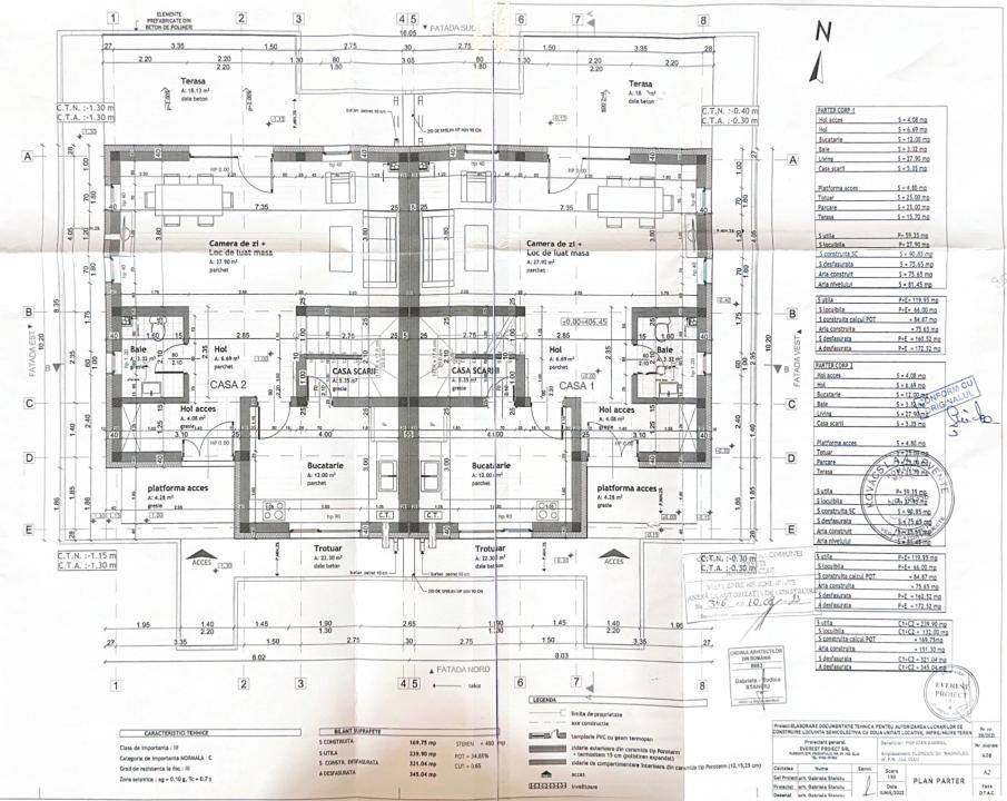 Casă Tip Duplex, 119,95 mp utili, grădină 245 mp, proiect nou, Strada Magnoliei