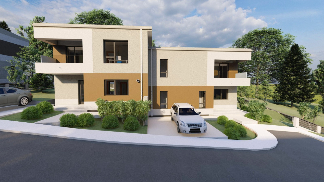 Proiect nou - Casă Tip Duplex, 120 mp utili, grădină 245 mp, Strada Magnoliei