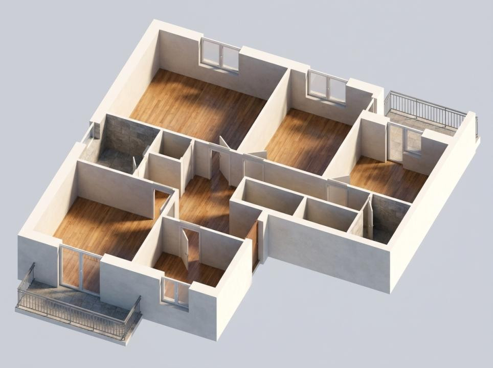 Apartament 4 camere decomandate, 78 mp, etaj intermediar, zona Kaufland