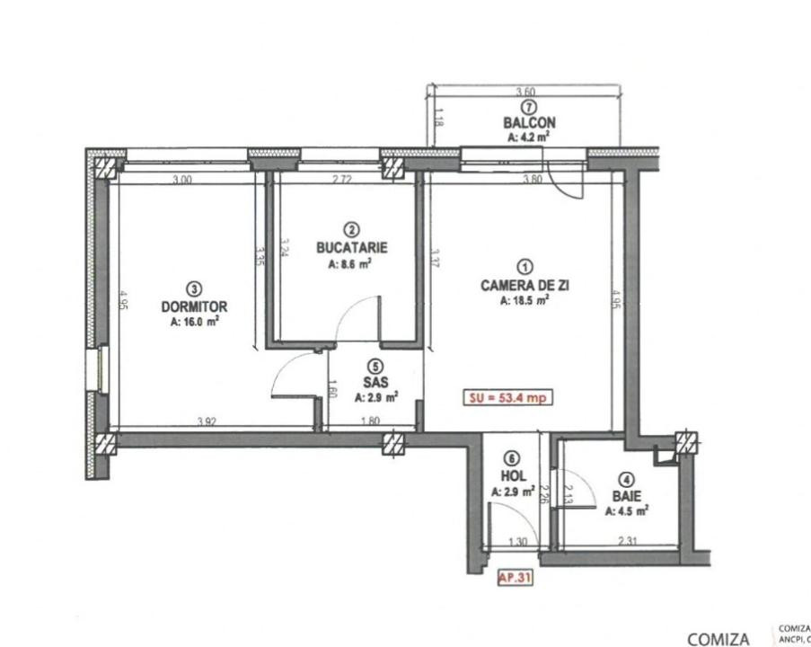 Apartament de 53 mp utili, zona Terra , etaj intermediar, bloc nou