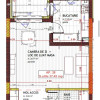 Apartament de o camera, 37.45mp, Semifinisat,zona Tineretului,Floresti