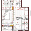 Apartament de 2 camere, 49.55mp, Semifinisat,zona Tineretului,Floresti