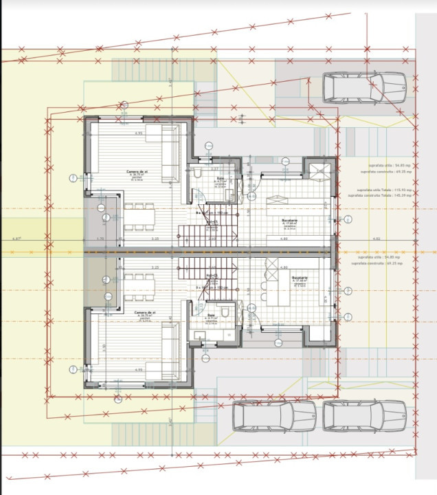 Casa cuplata in Dezmir , 114 mp utili +250 mp teren Panoramic , ansamblu premium