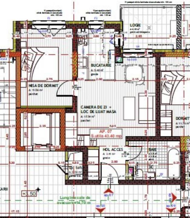 Apartament 2 camere - 43 mp utili - Tineretului Floresti!