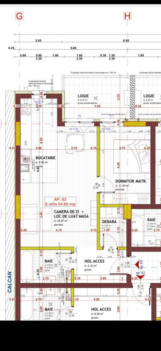 Apartament 2 camere - 54 mp utili - Tineretului Floresti!
