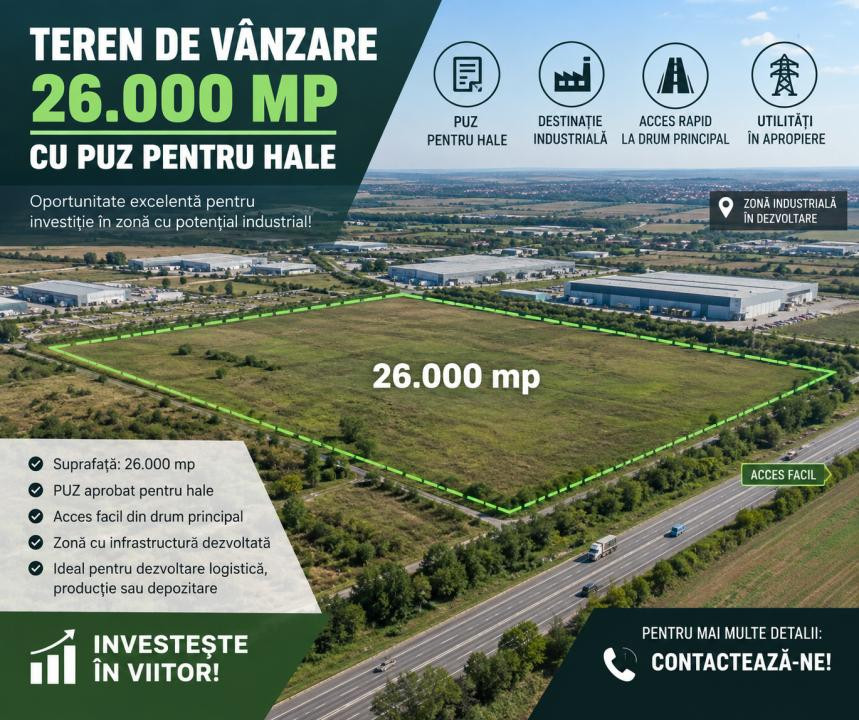 Teren cu PUZ pentru Hale Jucu zona tetarom