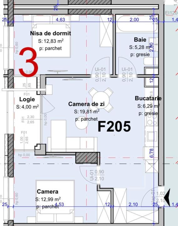 PROIECT EXCLUSIVIST! Apartament 3 camere, 57,2 mp + 4mp balcon, zona WEST CITY 