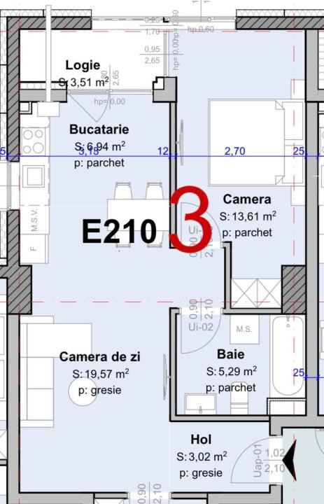 PROIECT EXCLUSIVIST! Apartament 2 camere,53,12 mp+3,51 mp balcon,zona WEST CITY 