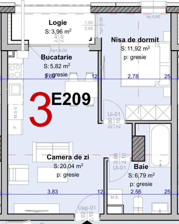 PROIECT EXCLUSIVIST! Apartament 2 camere,44,56 mp+3,96 mp balcon,zona WEST CITY 