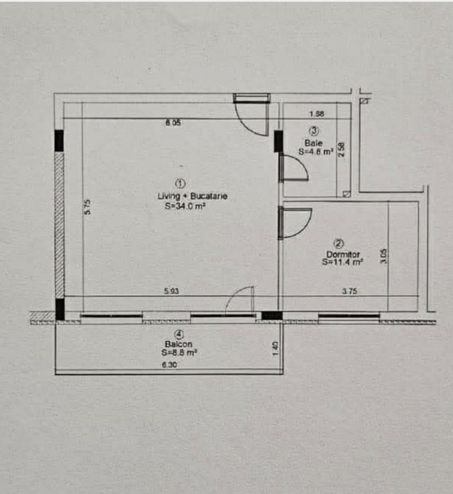 Apartament de 50 mp utili,bloc nou,parcare subter,,zona Eroilor 
