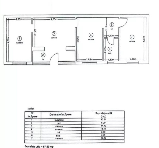 Spațiu comercial 67mp cu vitrina, Manastur, Primaverii/zona Petrom