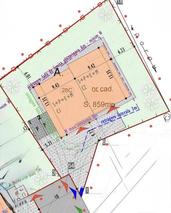 Teren intravilan de vânzare,859 mp,PUZ aprobat,Dâmbul Rotund,Cluj-Napoca