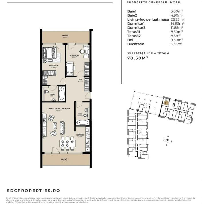 Apartament 3 camere 78,50 mp - Marasti!