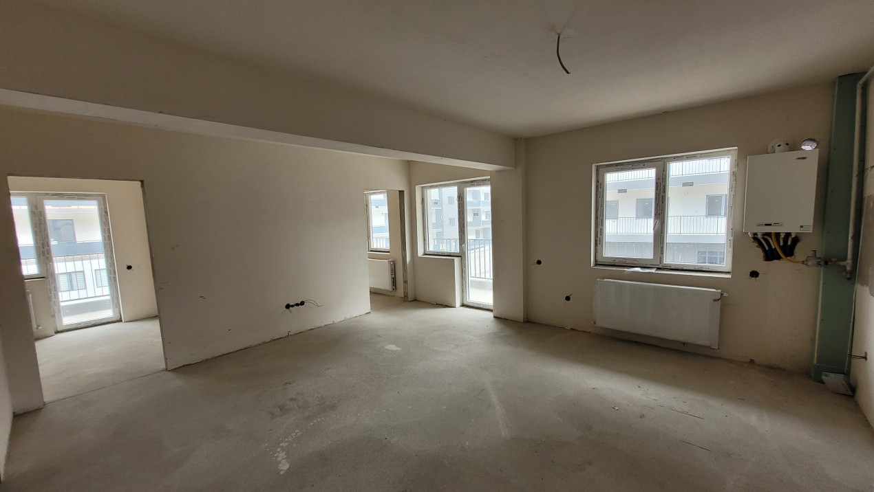 Apartament de 3 camere, semifinisat, Terasa, zona Terra 