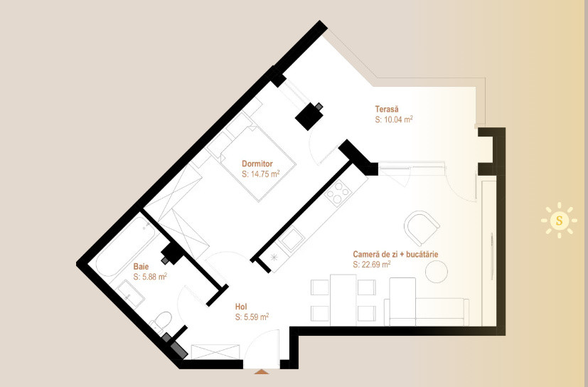  Ansamblu rezidential cu apartamente 2 si 3 camere, zona Vivo