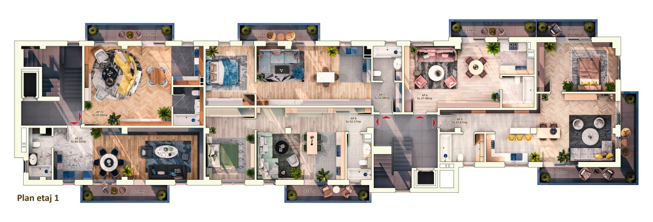 Ansamblu Rezidential cu Ap de 1, 2 si 3 camere, Dorobantilor