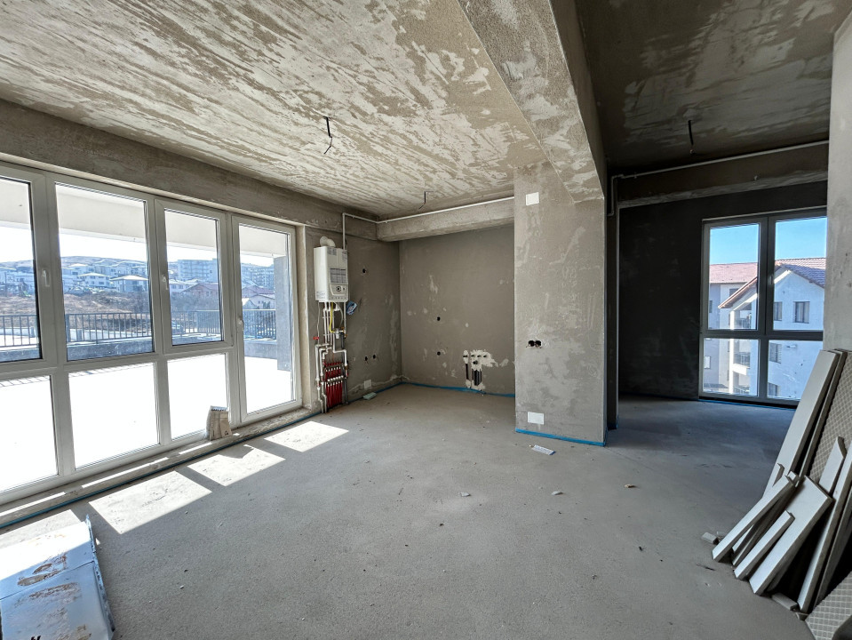 Apartament de 2 camere semifinisat, CF , 53,45 mp, terasa 60,31 mp, zona VIVO