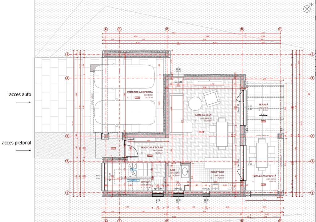 Casa individuala 162mp, 22,5mp terasa, 2 parcari, zona Popesti