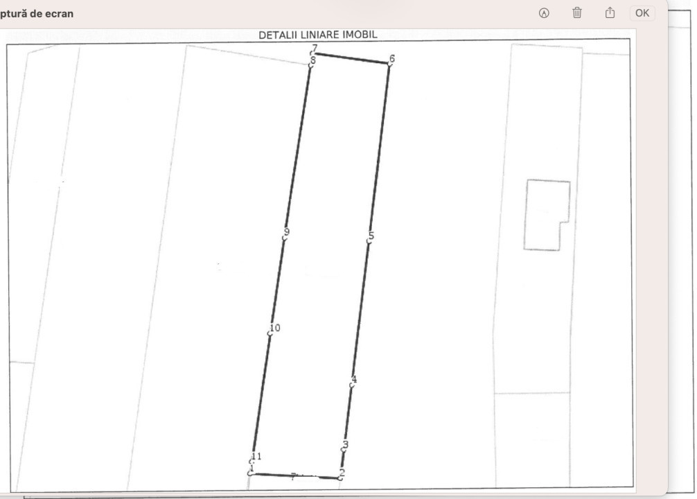 Teren constructie duplex 1906mp front 18ml Iazului 