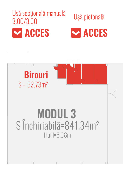 De Inchiriat Hala industriala in Cluj,  460 mp , zona Orastiei 