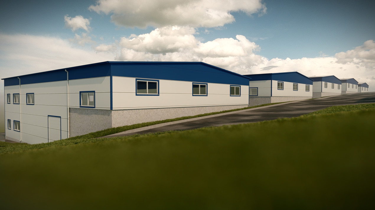 Hala de vanzare, 448 mp, 2 nivele, Floresti