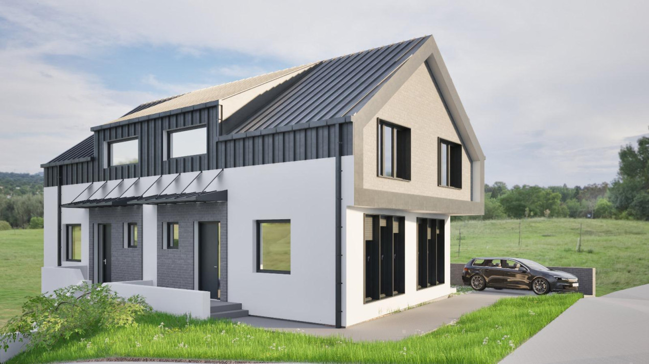 Casă cuplată, 4 camere, 156 mp utili, semifiniasată, cartier Dâmbul Rotund