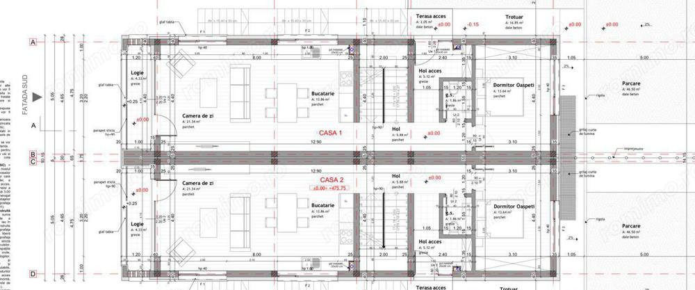 Unitate duplex 193 mp utili , 65 mp terase circulabile, Tineretului Voronet