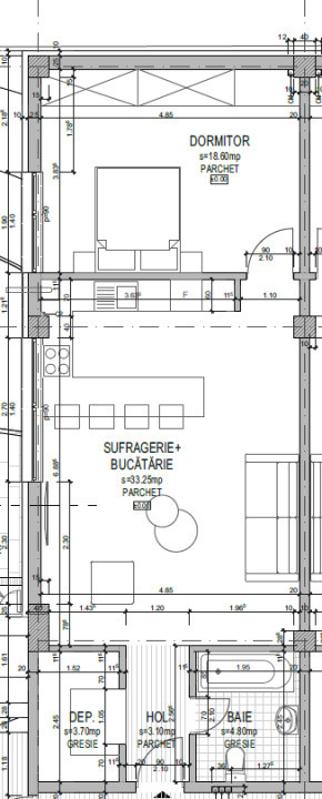 Apartament 2 camere, 64 mp utili, posibilitate finisare, zona Podului IRA