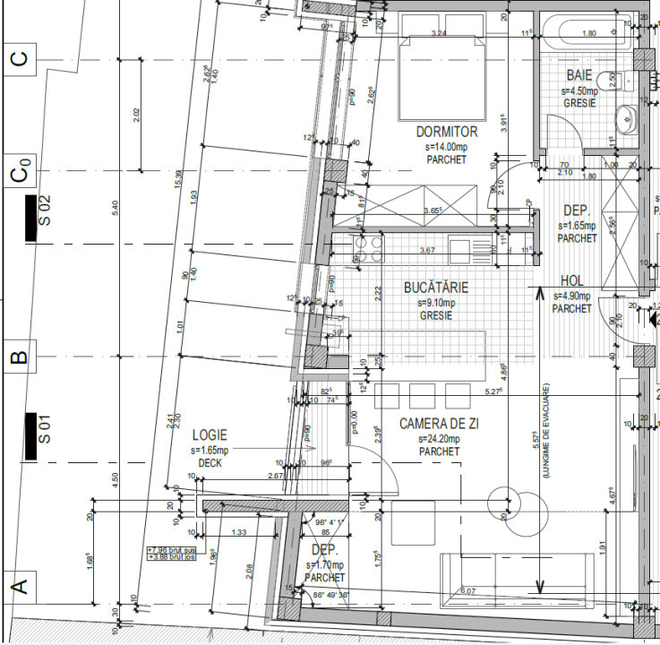 Apartament 2 camere, 60,05 mp, posibilitate finisare, etajul 1, zona Podului IRA