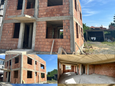 Casa individuala semifinisata 132mp utili plus 60mp terasa si 300 mp teren 