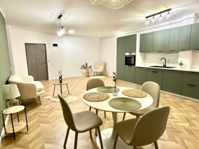 Apartament ultrafinisat 2  camere, terasa si parcare subterana 