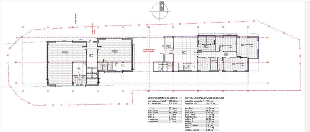 Teren 1166mp, proiect Clinica si Birouri, Gruia 