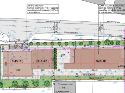 Teren 1166mp, proiect Clinica si Birouri, Gruia 