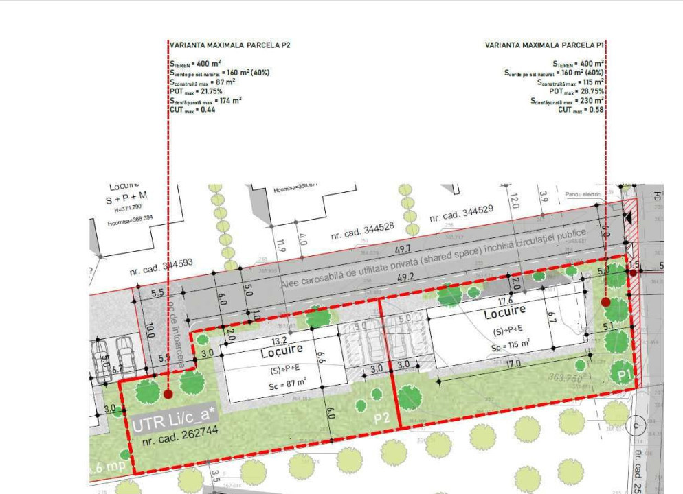 Vanzare teren intravilan 800 mp, cu puz aprobat, zona Colina