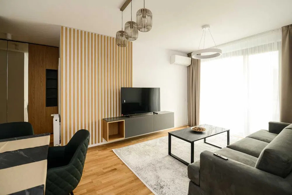 Ap. 3 camere + terasa finisat, mobilat modern, 70mp, cu parcare, zona Park Lake