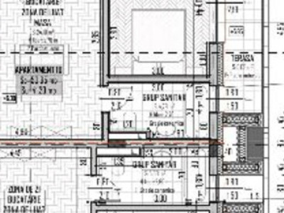 Apartament parter semifinisat 40 mp ,bloc nou. 