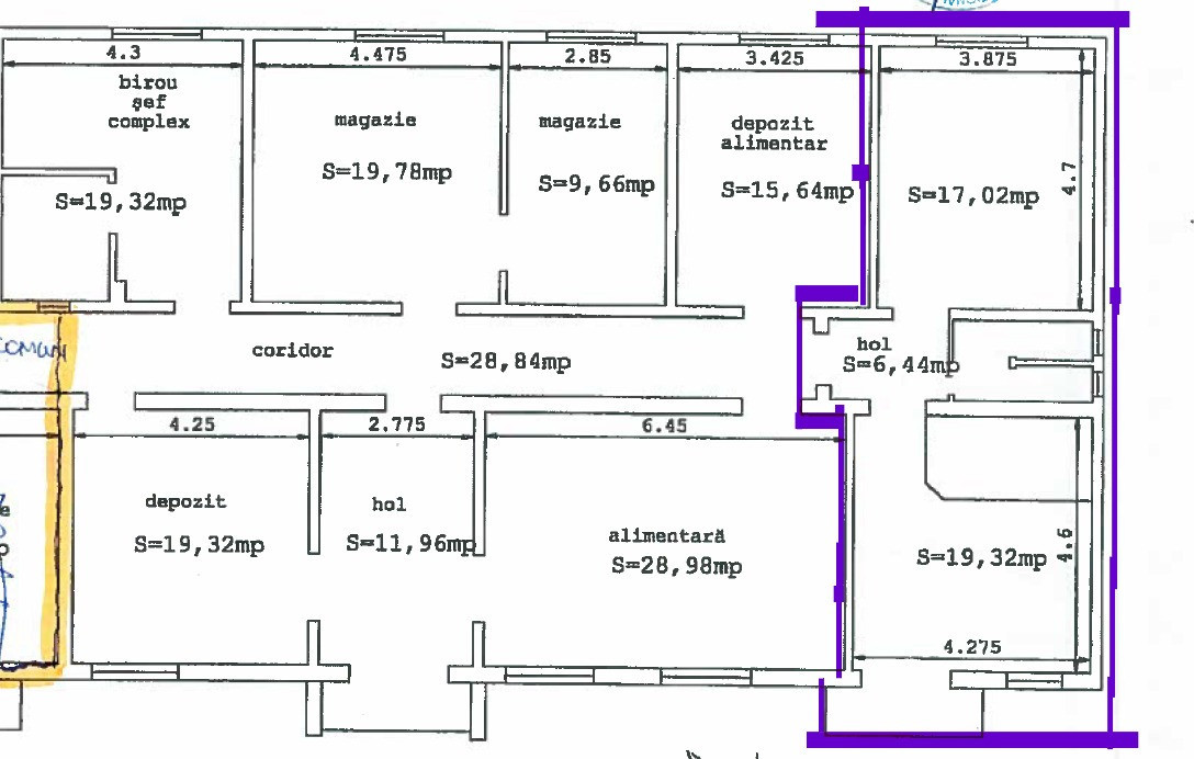 Spatiu comercial de inchiriat, 45 mp, Marasti