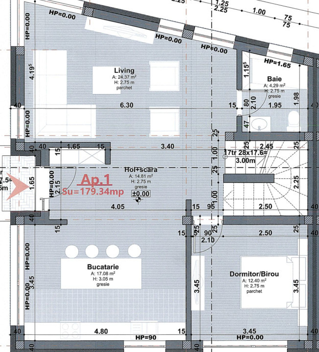 Casa Tip Duplex, 179 mp, 5 camere, Semifinisat, Parcare, Zona Faget