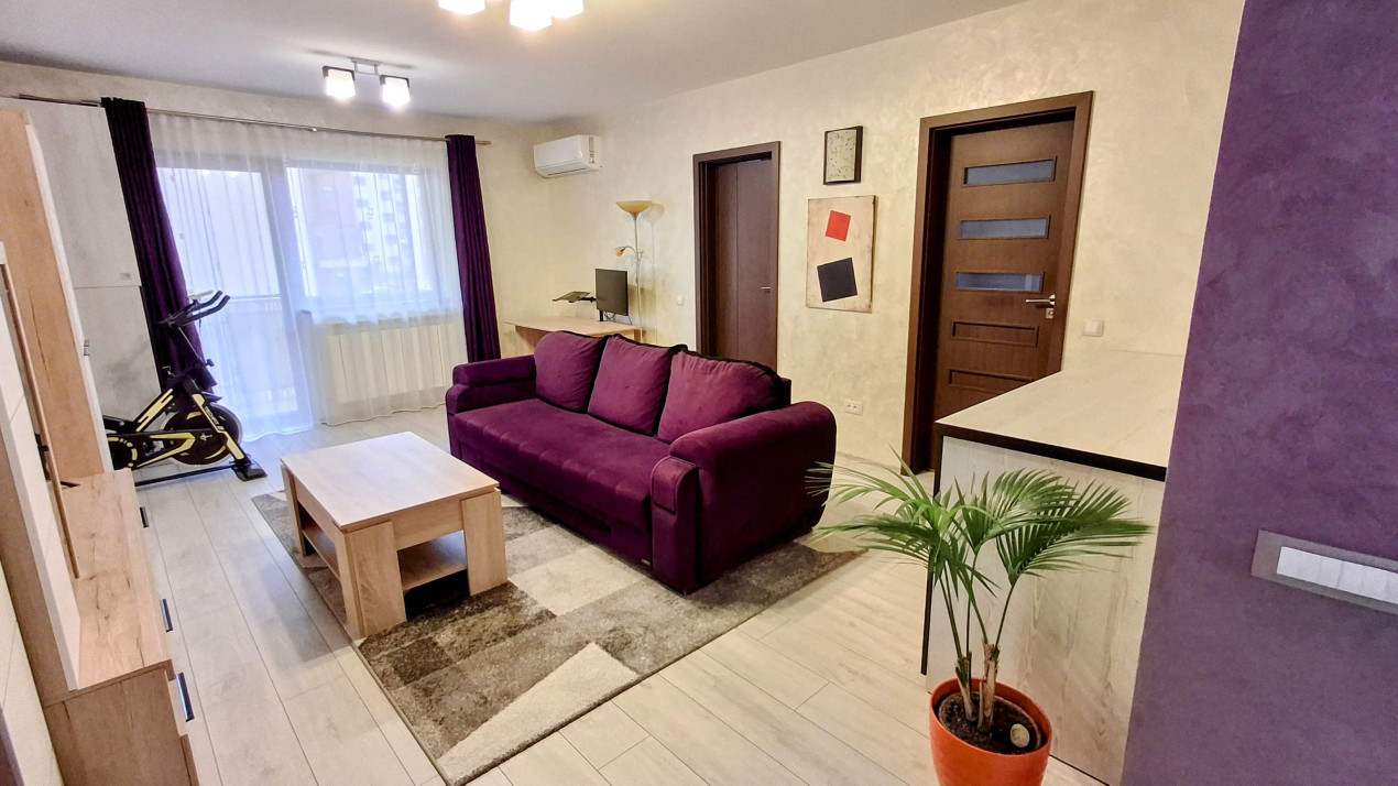 Apartament cu 2 camere, 62 mp, balcon, zona Stejarului