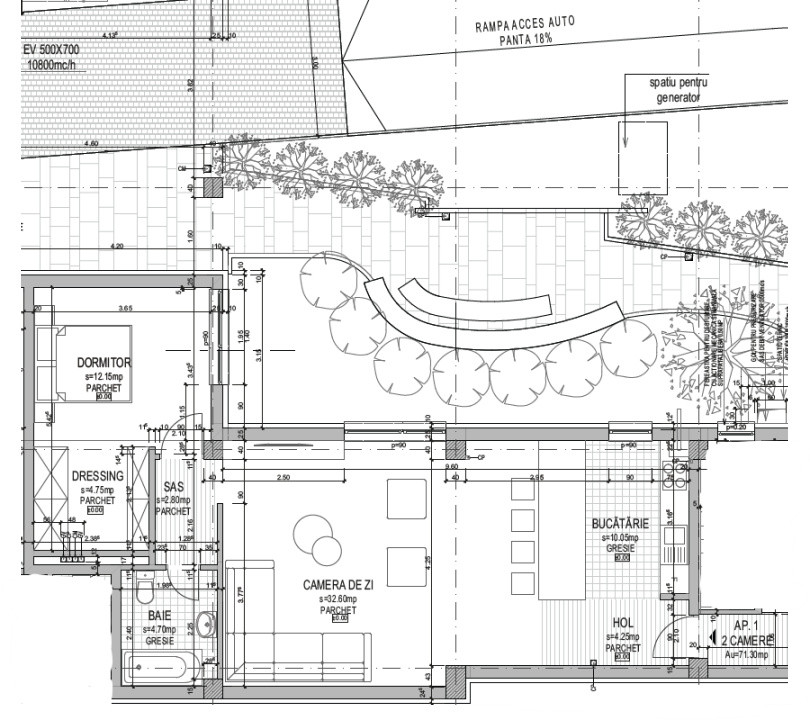 Apartament 2 camere, 71,30 mp, posibilitate finisare, parcare, zona Podului IRA