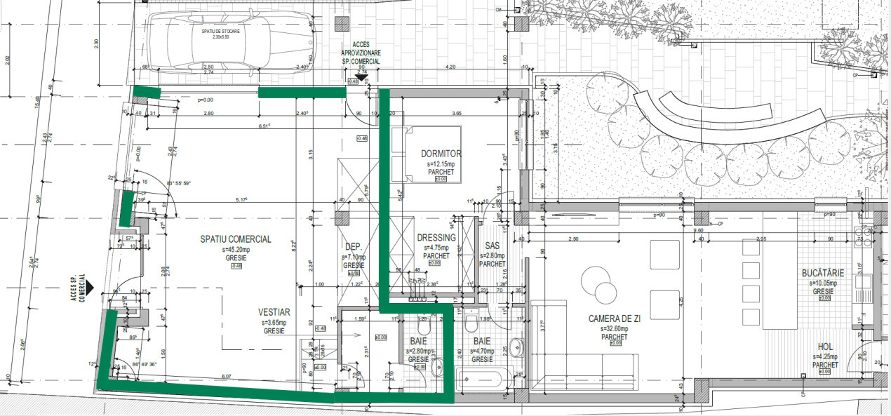 Spațiu comercial cu vitrina, 60 mp, finisat, zona Podului IRA