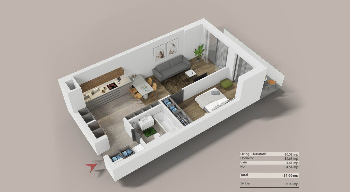 Oportunitate! Apartament 2 camere, etajul 10, zona Piata Abator