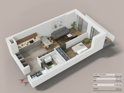 Oportunitate! Apartament 2 camere, etajul 10, zona Piata Abator