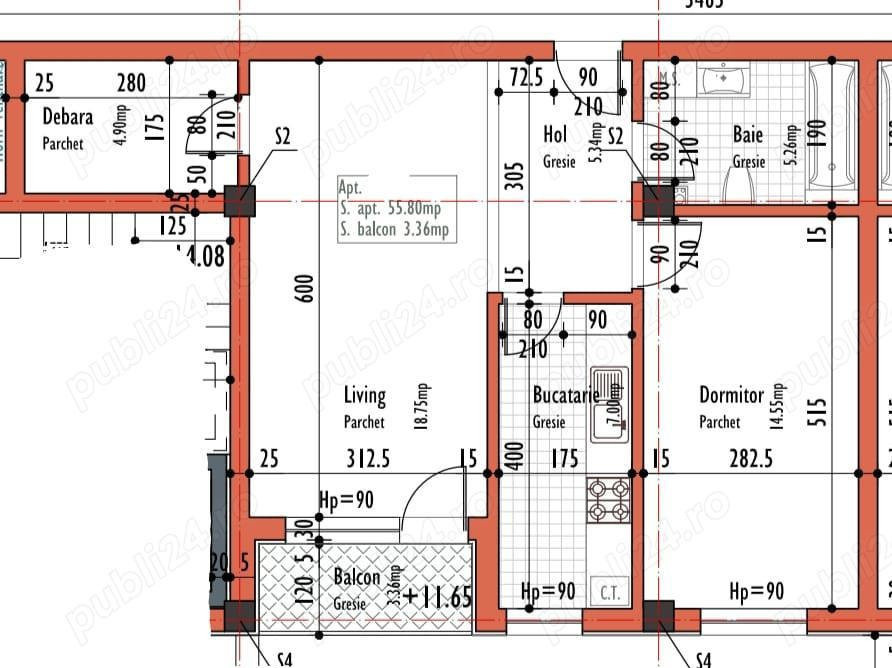 Apartament 2 camere, Bloc nou, Dambul Rotund