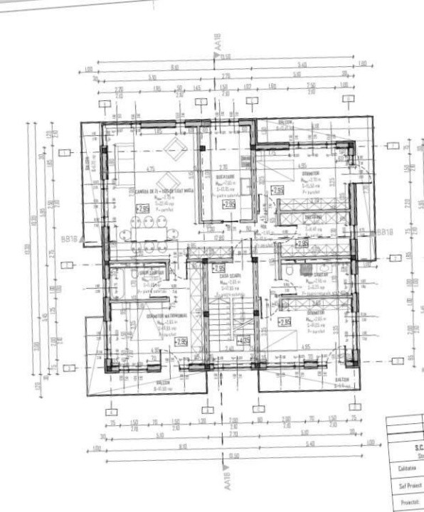 Apartament generos de 4 camere – 127 mp, 4 balcoane, 2 băi, bloc nou